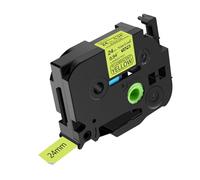 NineLeaf Compatible for Brother 24mm 0.94'' TZe-C51 TZ-C51 TZeC51 TZC51 AZe Matte Laminated Black on Fluorescent Yellow Label Tape Cassette for P-Touch Label Maker Refills PT-350 3600 520 530, 30PK