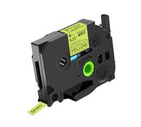 NineLeaf Compatible for Brother 6mm 0.23'' TZe-C11 TZ-C11 TZeC11 TZC11 AZe Matte Laminated Black on Fluorescent Yellow Label Tape Cassette for P-Touch Label Maker Refills PT-1280 1280BT 1280SP, 40PK