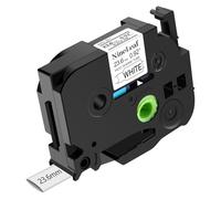 NineLeaf Compatible for Brother P-Touch HSe-251 HSe251 HS-251 HS251 HSe Tape 23.6mm x 1.5m Black on White Heat Shrink Tube for Wires Cables in P-Touch PT-7600 H500 E500 E550W Label Maker, 20PK