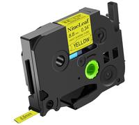 NineLeaf Compatible for Brother P-Touch HSe-621 HSe621 HS-621 HS621 HSe Tape 8.8mm x 1.5m Black on Yellow Heat Shrink Tube for Wires Cables in P-Touch PT-1190 11Q 1200 1230P D450 Label Maker, 20PK