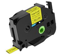 NineLeaf Compatible for Brother P-Touch HSe-641 HSe641 HS-641 HS641 HSe Tape 17.7mm x 1.5m Black on Yellow Heat Shrink Tube for Wires Cables in P-Touch PT-540 550 580C 7500 7600 Label Maker, 20PK