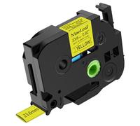 NineLeaf Compatible for Brother P-Touch HSe-651 HSe651 HS-651 HS651 HSe Tape 23.6mm x 1.5m Black on Yellow Heat Shrink Tube for Wires Cables in P-Touch PT-2730VP 330 350 3600 520 Label Maker, 50PK