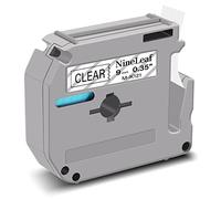 NineLeaf Compatible for Brother P-touch M-K121 MK121 M-121 M121 M-K121s Tape 9mm 0.35'' 3/8 inch Black on Clear 26.2 Feet (8m) Label Tape for Ptouch PT-M95 PT-65 PT-70 PT-80 Label Maker