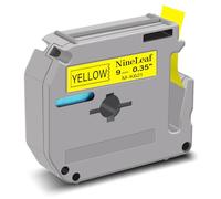 NineLeaf Compatible for Brother P-Touch M Tape M-K621s M-K621 MK621 M-621 M621 9mm 0.35'' Non Laminated Black on Yellow Label Tape Cassette for P-Touch PT-70BM 70BMH 70HK 70HOL Label Maker, 30PK