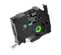 NineLeaf Compatible for Brother P-Touch STe141 STe-141 ST141 ST-141 Stencil Tape 36mm 1.5'' 1-1/2 inch Black on Clear Mobile Solutions Label Tape for P-Touch PT-1830VP 1880 1880C Label Maker, 30PK