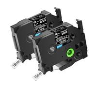 NineLeaf Compatible for Brother P-Touch STe141 STe-141 ST141 ST-141 Stencil Tape 36mm 1.5'' 1-1/2 inch Black on Clear Mobile Solutions Label Tape for P-Touch PT-D410 D410VP D450 Label Maker, 2PK