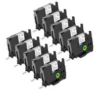 NineLeaf Compatible for Brother P-Touch TZe-FX231 TZ-FX231 TZeFX231 TZFX231 AZe 12mm 0.47'' Flexible ID Cable Black on White Laminated Label Tape Cassette for P-Touch PT-D410 E110VP Label Maker, 10 PK