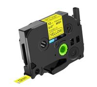 NineLeaf Compatible for Brother P-Touch TZe-FX631 TZ-FX631 TZeFX631 TZFX631 AZe 12mm 0.47'' Flexible ID Cable Black on Yellow Laminated Label Tape Cassette for P-Touch PT-H110 E800W E300 Label Maker