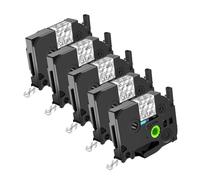 NineLeaf Compatible for Brother P-Touch TZe-M31 TZeM31 TZM31 AZe 12mm 0.47'' Laminated Black on Matte Clear Label Tape Cassette for P-Touch PT-H100R 200 H110 D410 Label Maker, 5 PK