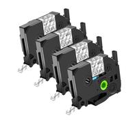 NineLeaf Compatible for Brother P-Touch TZe-M31 TZeM31 TZM31 AZe 12mm 0.47'' Laminated Black on Matte Clear Label Tape Cassette for P-Touch PT-D600 D600VP H100 Label Maker, 4 PK