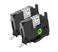 NineLeaf Compatible for Brother P-Touch TZe-M31 TZeM31 TZM31 AZe 12mm 0.47'' Laminated Black on Matte Clear Label Tape Cassette for P-Touch PT-200 H110 D410 Label Maker, 2 PK