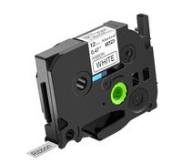 NineLeaf Compatible for Brother P-Touch TZe-R231 TZeR231 TZ-R231 TZR231 AZe-R231 12mm 0.47'' Black on White Embellish Satin Ribbon Fabric Label Tape for P-Touch PT-750 1750SC 1800 Label Maker, 30 PK