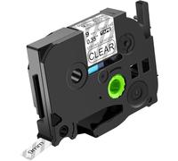 NineLeaf Compatible for Brother P-Touch TZe-S121 TZ-S121 TZeS121 TZS121 AZe 9mm 0.35'' Extra Strength Adhesive Laminated Label Tape Black on Clear for P-Touch PT-D200BT D200DA Label Maker
