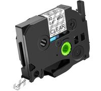 NineLeaf Compatible for Brother P-Touch TZe-S131 TZ-S131 TZeS131 TZS131 AZe 12mm 0.47'' Extra Strength Adhesive Laminated Label Tape Black on Clear for P-Touch PT-D200BT D200DA Label Maker