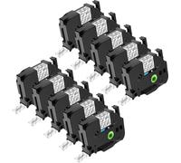 NineLeaf Compatible for Brother P-Touch TZe-S151 TZ-S151 TZeS151 TZS151 AZe 24mm 0.94'' Extra Strength Adhesive Laminated Label Tape Black on Clear for P-Touch PT-3600 520 530 540 Label Maker, 10 PC