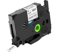 NineLeaf Compatible for Brother P-Touch TZe-S211 TZ-S211 TZeS211 TZS211 AZe 6mm 0.23'' Extra Strength Adhesive Laminated Label Tape Black on White for P-Touch PT-D200BT D200DA Label Maker