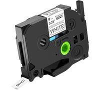 NineLeaf Compatible for Brother P-Touch TZe-S221 TZ-S221 TZeS221 TZS221 AZe 9mm 0.35'' Extra Strength Adhesive Laminated Label Tape Black on White for P-Touch PT-D200BT D200DA Label Maker