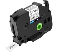 NineLeaf Compatible for Brother P-Touch TZe-S241 TZ-S241 TZeS241 TZS241 AZe 18mm 0.7'' Extra Strength Adhesive Laminated Label Tape Black on White for P-Touch PT-1880 1880C 1880SC Label Maker, 50 PC