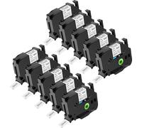 NineLeaf Compatible for Brother P-Touch TZe-S251 TZ-S251 TZeS251 TZS251 AZe 24mm 0.94'' Extra Strength Adhesive Laminated Label Tape Black on White for P-Touch PT-3600 520 530 540 Label Maker, 10 PC