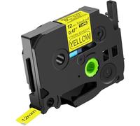 NineLeaf Compatible for Brother P-Touch TZe-S631 TZ-S631 TZeS631 TZS631 AZe 12mm 0.47'' Extra Strength Adhesive Laminated Label Tape Black on Yellow for P-Touch PT-D200BT D200DA Label Maker
