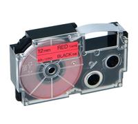 NineLeaf Compatible for Casio Label Maker XR-12RD XR-12RD1 12mm x 8m Black On Red Label Tapes for Casio KL-60 100 120 200 300 750 780 820 2000 7000 7200 7400 8100 8200 P1000 Label Printers, 50PK