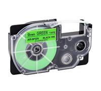 NineLeaf Compatible for Casio Label Maker XR-9FGN AR-9FGN 9mm x 5m Black on Fluorescent Green Label Tapes for Casio KL-60 100 120 200 300 750 780 820 2000 7000 7200 7400 8100 Label Printers, 50PK
