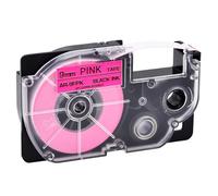 NineLeaf Compatible for Casio Label Maker XR-9FPK AR-9FPK 9mm x 5m Black on Fluorescent Pink Label Tapes for Casio KL-60 100 120 200 300 750 780 820 2000 7000 7200 7400 8100 Label Printers, 50PK