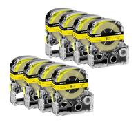 NineLeaf Compatible for Epson Label Maker LC-3YBW SC9YW 9mm x 8m Black on Yellow Label Tapes for LabelWorks LW-300 LW-300L LW-400 LW-500 LW-600P LW-700 LW-900P LW-1000P KingJim TepraPro, 8PK