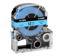 NineLeaf Compatible for Epson Label Maker LC-4LBP SC12BW 12mm x 8m Black on Blue Label Tapes for LabelWorks LW-300 LW-300L LW-400 LW-500 LW-600P LW-700 LW-900P LW-1000P KingJim TepraPro, 20PK