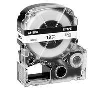 NineLeaf Compatible for Epson Label Maker LK-5WBN SS18KW 18mm x 8m Black on White Label Tapes for LabelWorks LW-PX300 LW-PX350 LW-400 LW-500 LW-600P LW-700 LW-900P LW-1000P Label Printers