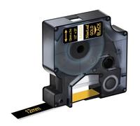 NineLeaf Compatible with Dymo D1 Label Tape 45024 S0720640 A45024 Gold on Black 12mm x 7m for Dymo Label Maker Refills for Dymo LabelManager 160 280 210D 260P 360D Label Maker, 30PK
