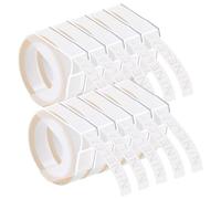 NineLeaf Embossing Label Maker Compatible with Dymo Omega Embossed Label Tape 9mm x 3m White on Clear 3D Plastic Tape Self-Adhesive for Dymo Omega Junior Home Embosser Maker, 10 Pack