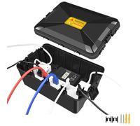 NineLeaf Extra Large Waterproof Electrical Box, IP54 Weatherproof Outdoor Outlet Cover, Protect Outlet, Plug, Timer, Power Strip, Holiday Light Decoration, 32 x 22 x 13 cm, Black