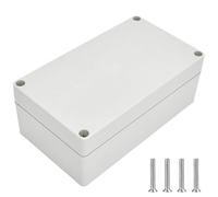 NineLeaf IP66 Waterproof Junction Box Outdoor, 7 1/8" x 4 1/2" x 4" White Electrical Enclosure, Weatherproof Project Box for Garden, CCTV, Garage, Workshops, DIY Wiring,1PK