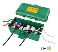 NineLeaf Medium Outdoor Electrical Box (10.6x5.5x4.5 inch),Cover for Extension Cords and Power Strips,Protect Power Strip,IP54 Weatherproof Outlet Cover,Plugs,Sockets,Holiday Light Decoration,Green