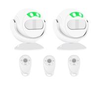 Nineleaf Motion Sensor Doorbell with Remote,Motion Activated Voice Player,Shop Door Entry Chime,Two-Way Sensing,Custom Voice(Supports MP3 Audio Format ),39 Ringtones,Ideal for Shop,Office,2PK+RMT-3PK