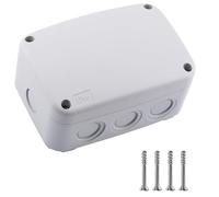 Nineleaf Outdoor Junction Box, IP66 Weatherproof Electrical Project Box, PVC ABS Plastic Enclosure, Universal Watertight 4.9 x 3.3 x 2.3 Inch (125x86x62mm), Fit for 20mm Cable Gland, White,1PK