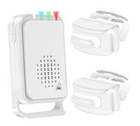 NineLeaf Outdoor Motion Detectors Alarm, Radar and PIR Driveway Alarm, Waterproof IP64 Store Wireless Doorbell, Caregiver Reminder for the Elderly, 2 Transmitters 1 Alarm