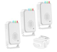 NineLeaf Outdoor Motion Sensor Alarm, Driveway Alarm Motioin Sensor, Wireless Motion Sensor Alarm, Silent Vibration, Chime Doorbell Kit for Garage Van Shed Shop, 3 Receiver and 1 PIR Sensor Detector