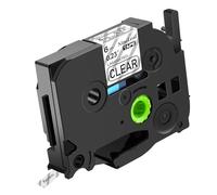 NineLeaf TZe- 111 Label Tape 6mm Compatible for Brother P-Touch Label Printer TZe 111 TZ- 111 AZe 111 6mm 0.23 Laminated Black on Clear for PT-H100LB PT-H101C GL-H105