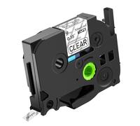 NineLeaf TZe-121 Label Tape 9mm Compatible for Brother P-Touch Label Printer TZe121 TZ-121 AZe121 9mm 0.35'' Laminated Black on Clear for PT-D210 D450 D400VP Label Maker, 50 Pack