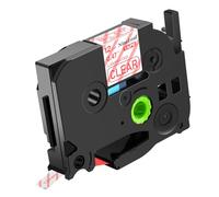 NineLeaf TZe-132 Label Tape 12mm Compatible for Brother P-Touch Label Printer TZe132 TZ-132 12mm 0.47 Laminated Red on Clear TZe TZ Tape 12mm for E110 H100R H108 H101C H200 1000, 20 PK