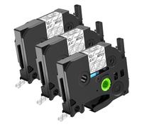 NineLeaf TZe-135 Label Tape 12mm Compatible for Brother P-Touch Label Printer TZe135 TZ-135 12mm 0.47 Laminated White on Clear TZe TZ Tape 12mm for H101C H110 H107 H108 H100LB D210, 3 Pack