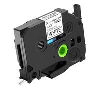 NineLeaf TZe-211 Label Tape 6mm Compatible for Brother P-Touch Label Printer TZe211 TZ-211 AZe211 6mm 0.23 Laminated Black on White for PT-H100LB PT-E550W D200SA D450 D600VP, 40 Pack