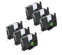 NineLeaf TZe-233 Label Tape 12mm Compatible for Brother P-Touch Label Printer TZe233 TZ-233 12mm 0.47 Laminated Blue on White TZe TZ Tape 12mm for H110 H200 P300BT D210VP 1000 1010, 6 Pack