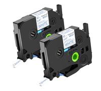 NineLeaf TZe-233 Label Tape 12mm Compatible for Brother P-Touch Label Printer TZe233 TZ-233 12mm 0.47 Laminated Blue on White TZe TZ Tape 12mm for H101c 1000 1010 H100 H105 H107, 2 Pack