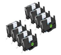 NineLeaf TZe-233 Label Tape 12mm Compatible for Brother P-Touch Label Printer TZe233 TZ-233 12mm 0.47 Laminated Blue on White TZe TZ Tape 12mm for E110 H100R H110 E100 H100LB H105,8 Pack