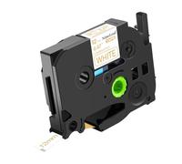 NineLeaf TZe-234 Label Tape 12mm Compatible for Brother P-Touch Label Printer TZe234 TZ-234 12mm 0.47 Laminated Gold on White TZe TZ Tape 12mm for H101C D210VP H100LB P300BT, 50 Pack