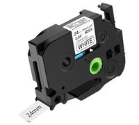 NineLeaf TZe-251 Label Tape 24mm Compatible for Brother P-Touch Label Printer TZe251 TZ-251 TZ251 AZe251 24mm 0.94'' 8m Laminated Black on White for PT-D600 D610BT P710BT 1400 Label Maker