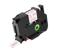 NineLeaf TZe-252 Label Tape 24mm Compatible for Brother P-Touch Label Printer TZe252 TZ-252 AZe252 24mm 0.94'' 8m Laminated Red on White for PT-P700 PT-P750W PT-E550WVP Label Maker, 50PK